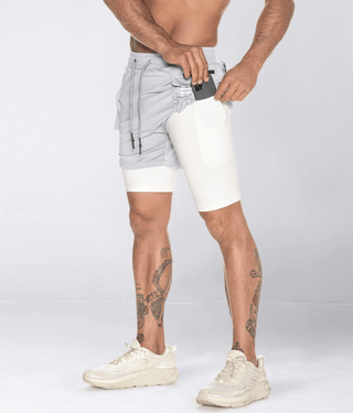 Born Tough Air Pro™ Waist Loop 2 in 1 Men 5" Cargo Liner Shorts Gray