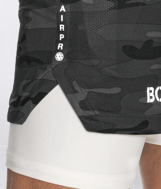 Born Tough Air Pro™ Improved Blood Flow 2 in 1 Men's 5" Liner Shorts Grey Camo