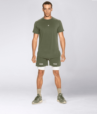 Born Tough Air Pro™ Lightweight  2 in 1 Men's 5" Liner Shorts Military Green