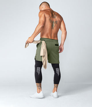 Born Tough Air Pro™ 2 in 1 Gravity Pocket Men's Shorts With Legging Liner Military Green