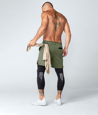 Born Tough Air Pro™ 2 in 1 Gravity Pocket Men's Shorts With Legging Liner Military Green
