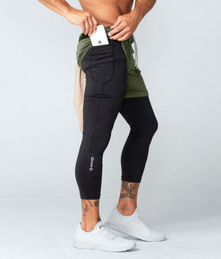 Born Tough Air Pro™ 2 in 1 Waist-Loop Men's Shorts With Legging Liner Military Green