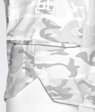 Born Tough Air Pro™ Phone Pocket 2 in 1 Men 5" Cargo Liner Shorts White Camo