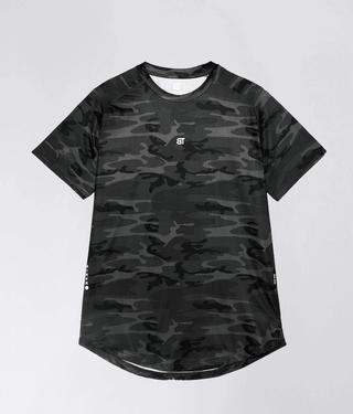 Born Tough Air Pro™ Extended Scallop Hem T-Shirt For Men Grey Camo