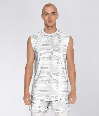 Born Tough Air Pro™ Extremely Light Weight Sleeveless T-Shirt For Men White Camo