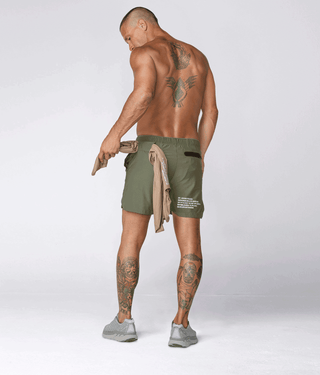 Born Tough Air Pro™ 2 in 1 Waist-Loop Men's 7" Liner Shorts Military Green