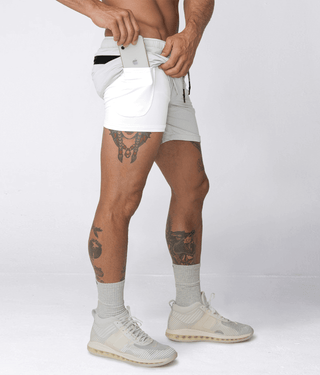 Born Tough Air Pro™ 2 in 1 4-way Stretch Men's 7" Liner Shorts Steel Grey