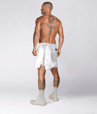 Born Tough Air Pro™ 2 in 1 Waist-Loop Men's 7" Liner Shorts Steel Grey
