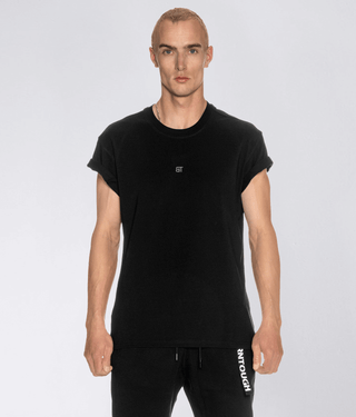 Born Tough Short Sleeve Light-Weight Back Roll T-Shirt For Men Black