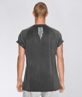 Born Tough Short Sleeve Streamlined Look Back Roll T-Shirt For Men Grey