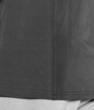 Born Tough Short Sleeve Flatlock Seams Back Roll T-Shirt For Men Grey