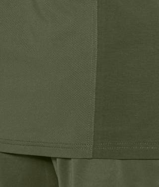 Born Tough Short Sleeve Flatlock Seams Back Roll T-Shirt For Men Military Green