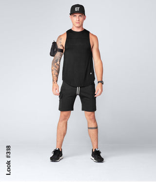 Born Tough Men Comfortable Cargo Shorts Black