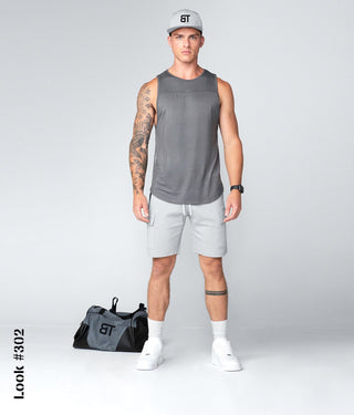 Born Tough Men Comfortable Cargo Shorts Metal Gray