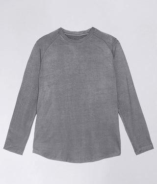 Born Tough Men Flat View Core Fit LS Shirt Gray