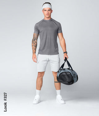 Born Tough Men Light Weight Core Fit SS Shirt Gray