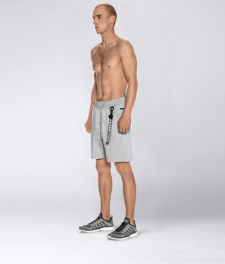Born Tough Men Flatlock Seams Core Fit Zippered Shorts Metal Gray