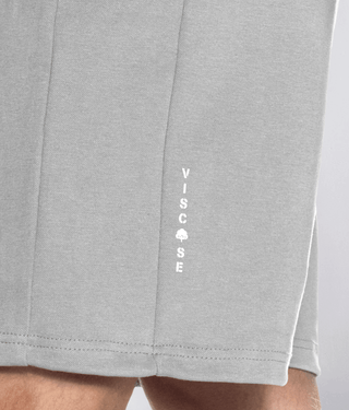 Born Tough Men Phone Pocket Core Fit Zippered Shorts Metal Gray