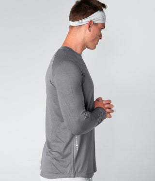 Born Tough Men Flatlock Seams Core Fit LS Shirt Gray