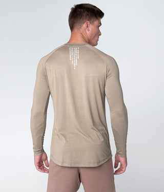Born Tough Men Reflected Logo Core Fit LS Shirt Lunar Rock
