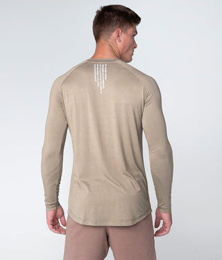 Born Tough Men Reflected Logo Core Fit LS Shirt Lunar Rock