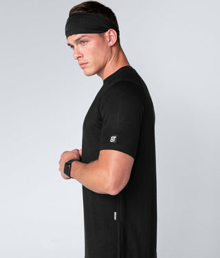 Born Tough Men Reflected Logo Core Fit SS Shirt Black