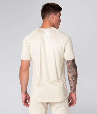 Born Tough Men Reflected Logo Core Fit SS Shirt Stone