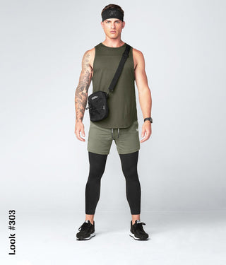 Born Tough Men's Core Fit Crossfit Tank Army Green