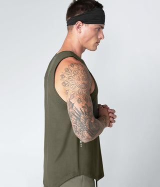 Born Tough Men Core Breathable Fit Tank Army Green