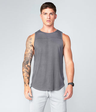 Born Tough Men Signature Blend Core Fit Tank Gray