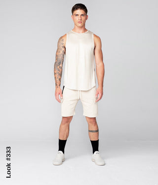 Born Tough Men's Core Fit Running Tank Stone