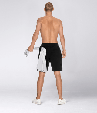 Born Tough Men Flatlock Seams Core Fit Zippered Shorts Black