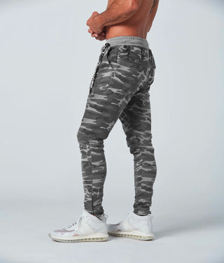 2000. Viscose Core Fit Zippered Jogger Grey Camo