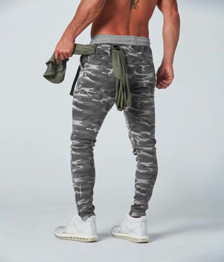 2000. Viscose Core Fit Zippered Jogger Grey Camo