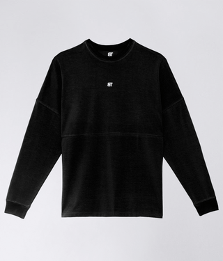 Born Tough Long Sleeve Flatlock Seams Over Size Shirt For Men Black