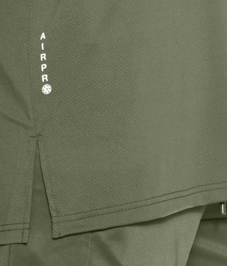 Born Tough Air Pro™ Extended Back Hem Military Green Tank Top for Men