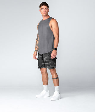 Born Tough Men's Running Cargo Shorts Grey Camo