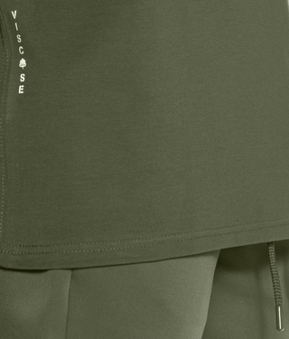 Born Tough Short Sleeve with Spandex Over Size Shirt For Men Military Green