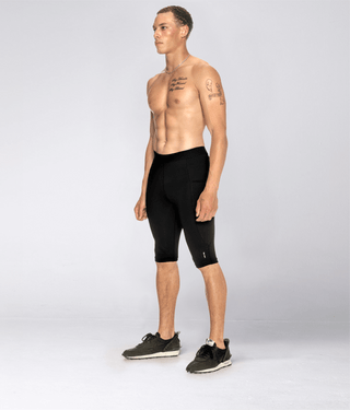 Born Tough Men's Maximum Performance Compression Shorts Black