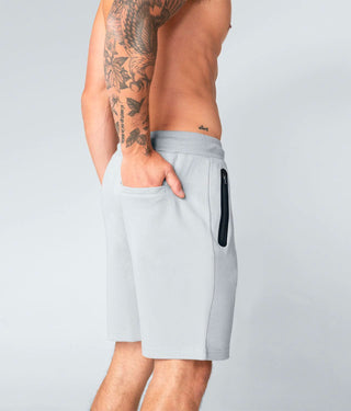 3000. Viscose Core Fit Zippered Shorts Metal Gray