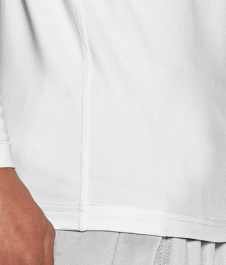 Born Tough Mock Neck Elegant Fitting Long Sleeve Compression Shirt For Men White