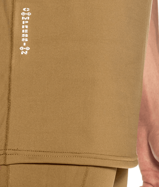 Born Tough Mock Neck High Performance Sleeveless Base Layer Shirt For Men Khaki