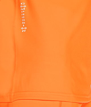 Born Tough Mock Neck High Performance Sleeveless Base Layer Shirt For Men Orange
