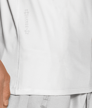 Born Tough Mock Neck High Performance Sleeveless Base Layer Shirt For Men White