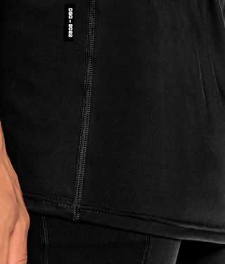 Born Tough Mock Neck High Performance Sleeveless Base Layer Shirt For Men Black