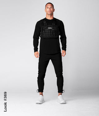 Born Tough Momentum Flat-lock seams Long Sleeve T-Shirt For Men Black
