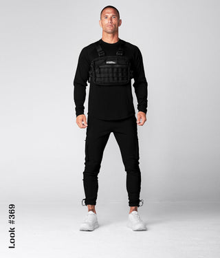 Born Tough Momentum Flat-lock seams Long Sleeve T-Shirt For Men Black