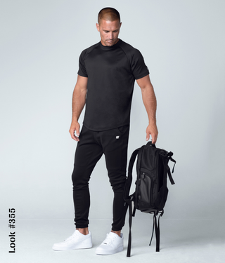 Born Tough Momentum Flat-lock seams Short Sleeve T-Shirt For Men Black