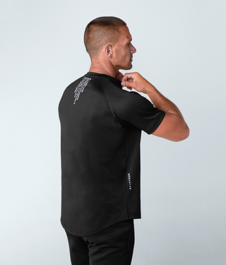 Born Tough Momentum Reflective printing Short Sleeve T-Shirt For Men Black