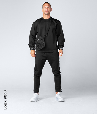 Born Tough Momentum Leg Gusset Cargo Jogger Pants For Men Black